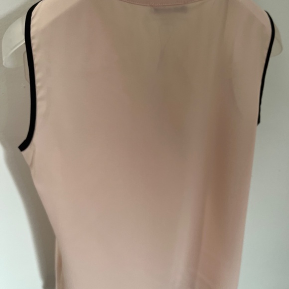 Calvin Klein Basic Casual Career Pink Black Trim Sleeveless Blouse XS - Picture 7 of 7
